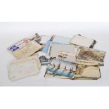 A collection of Military postmarks on postcards an