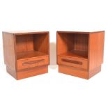 Victor B Wilkins - G Plan - Fresco Range - A pair of 20th Century retro vintage teak bedsides /