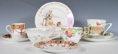 A collection of 20th Century ceramics to include a Heathcote china Christmas trio decorated with