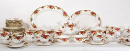 An extensive vintage 20th Century Royal Albert bone china dinner and tea service in the Country