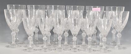 A collection of cut lead crystal drinking glasses possibly by Edinburgh Crystal, consisting of six