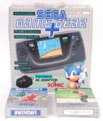 SEGA GAME GEAR HANDHELD PORTABLE GAMES CONSOLE AND