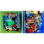 LARGE COLLECTION OF ASSORTED LEGO - PART BUILT SET