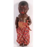 RARE ANTIQUE GERMAN HEUBACH KOPPELSDORF BLACK DOLL