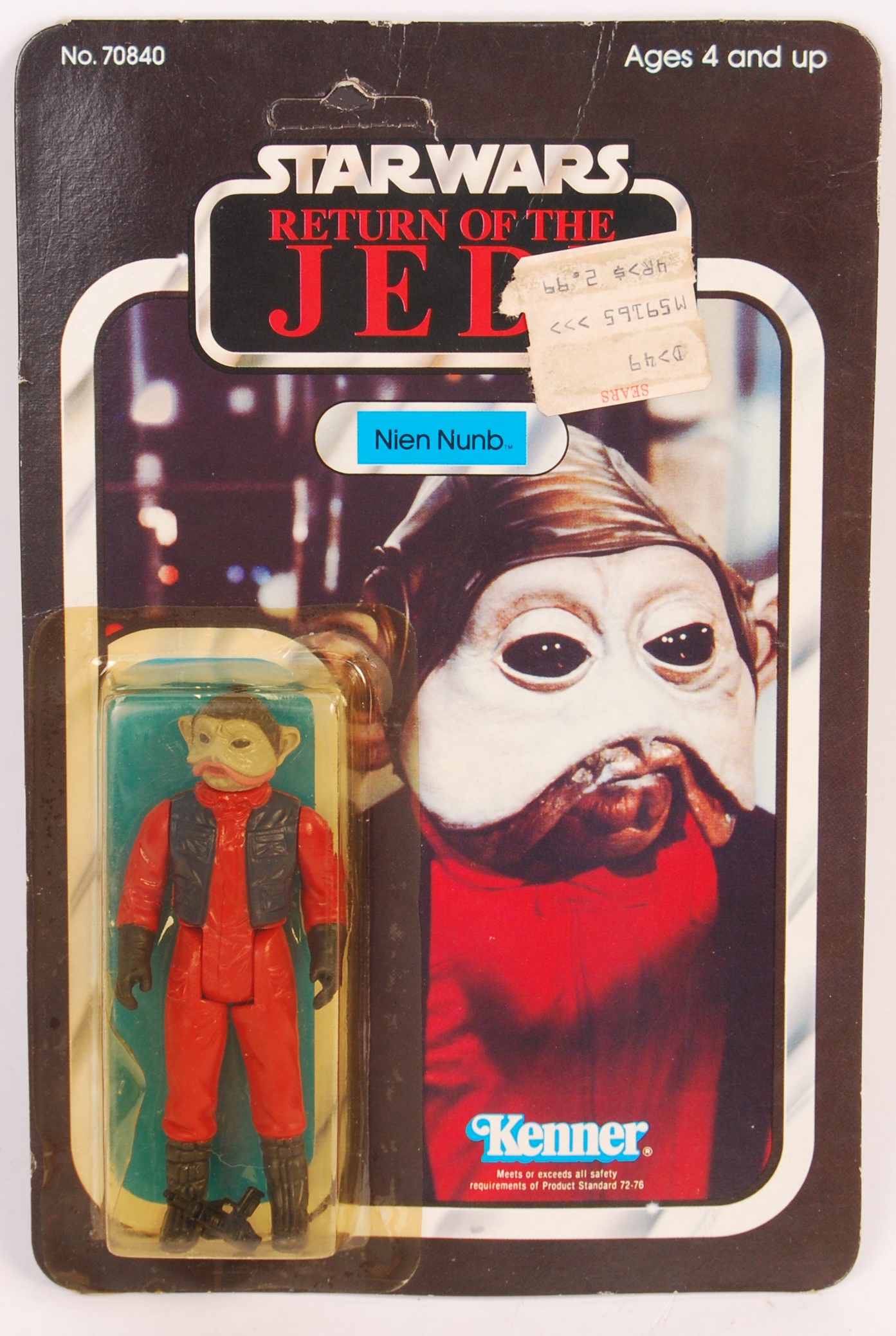 VINTAGE STAR WARS KENNER MOC CARDED ACTION FIGURE - NIEN NUNB