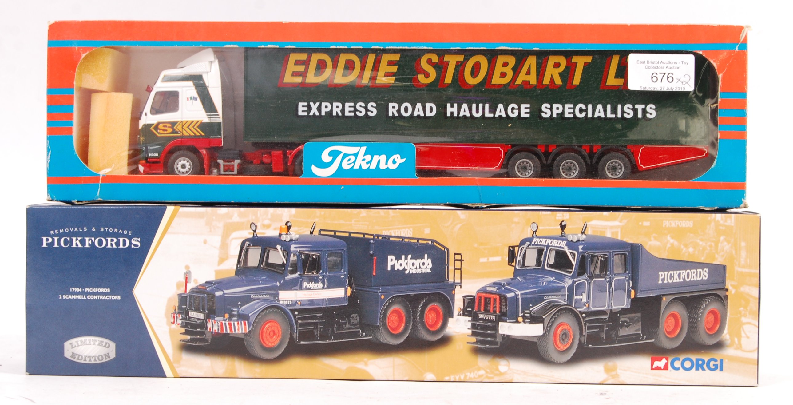 TWO HAULAGE RELATED BOXED DIECAST MODELS - TEKNO &