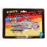 ORIGINAL RARE ERTL 1980'S AIRWOLF HELICOPTER ON OR