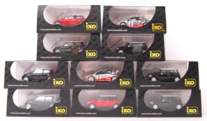 COLLECTION OF 10X BOXED IXO DIECAST MODELS RALLY AND MINI COOPERS