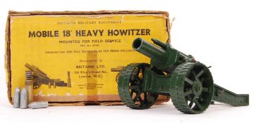 VINTAGE BRITAINS MADE BOXED 18 INCH MOBILE HEAVY HOWITZER