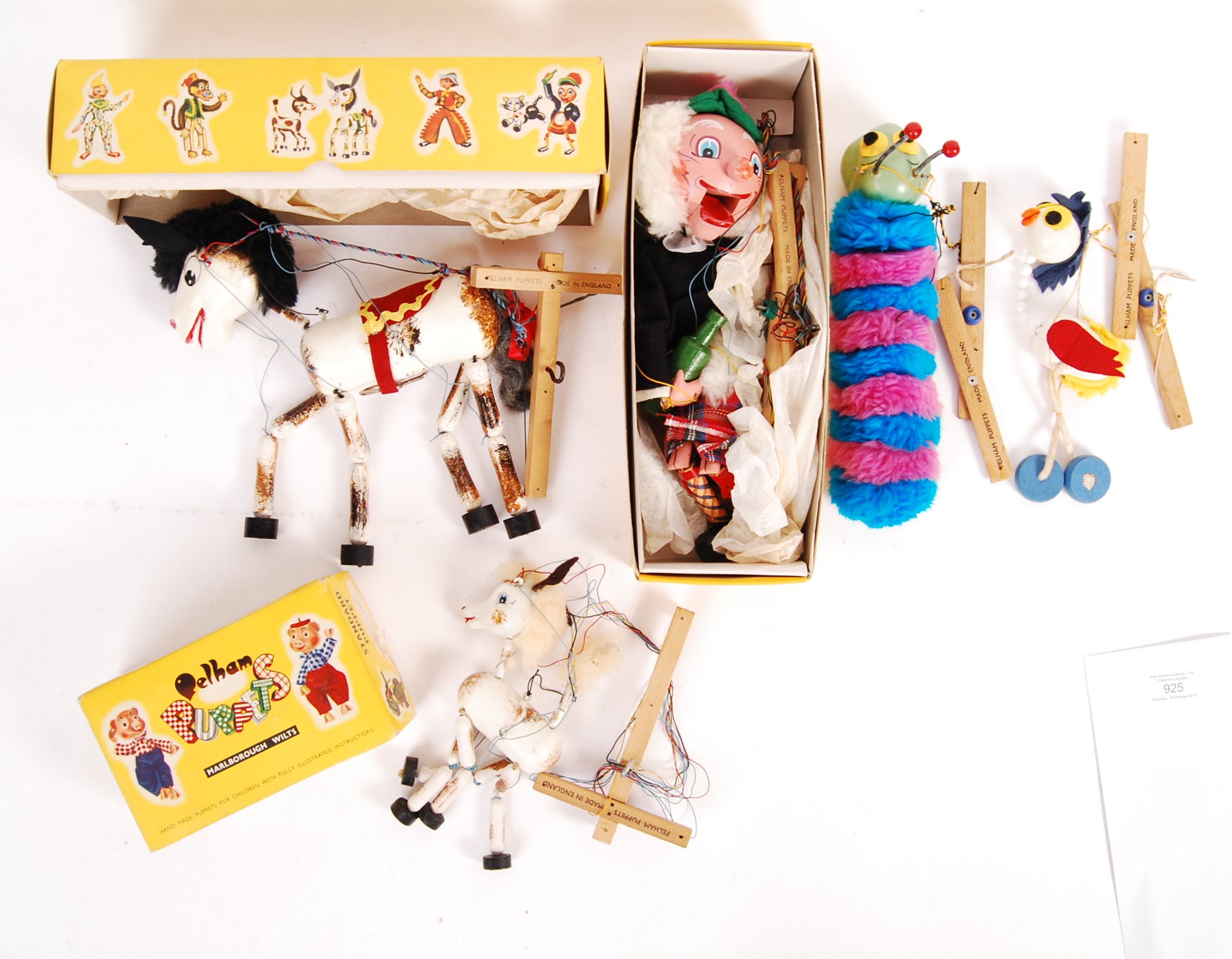 ORIGINAL VINTAGE BOXED AND LOOSE PELHAM PUPPETS