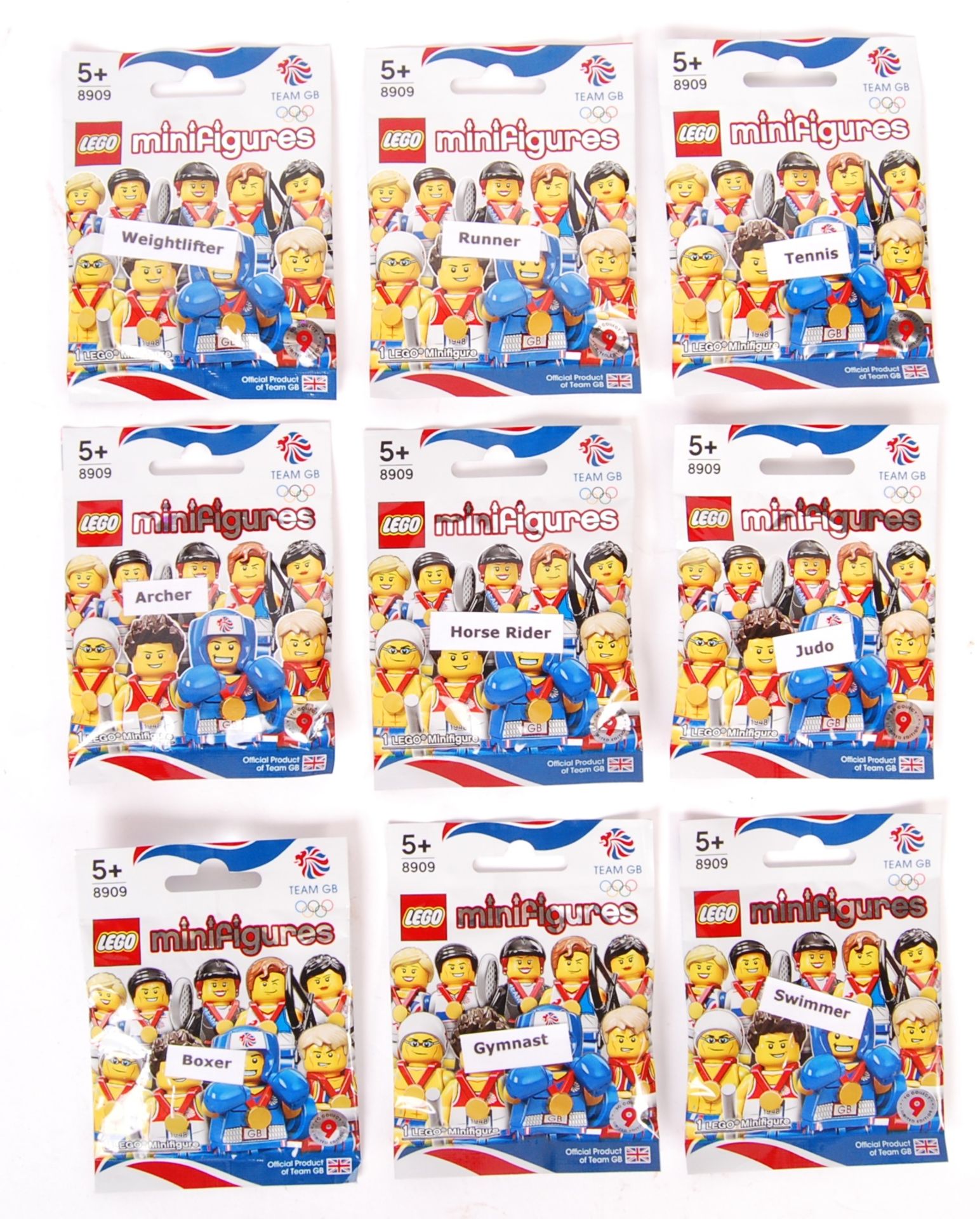 RARE LEGO MINIFIGURES GB OLYMPICS FULLY FACTORY SEALED SET