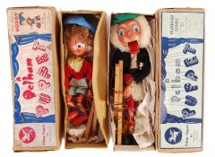 TWO VINTAGE BOXED PELHAM PUPPETS - NODDY & MACBOOZ