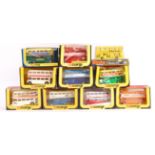 COLLECTION OF BOXED CORGI AND DINKY DIECAST MODEL BUSES