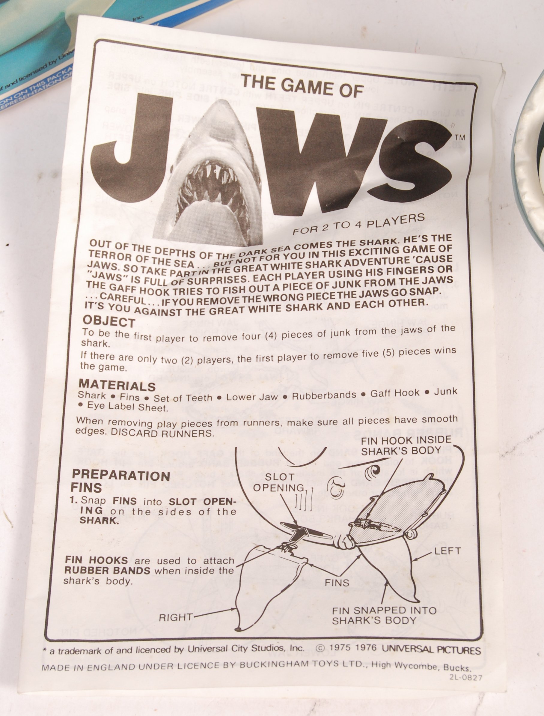 RARE VINTAGE ' THE GAME OF JAWS ' MOVIE TIE-IN GAME BY IDEAL - Image 4 of 4