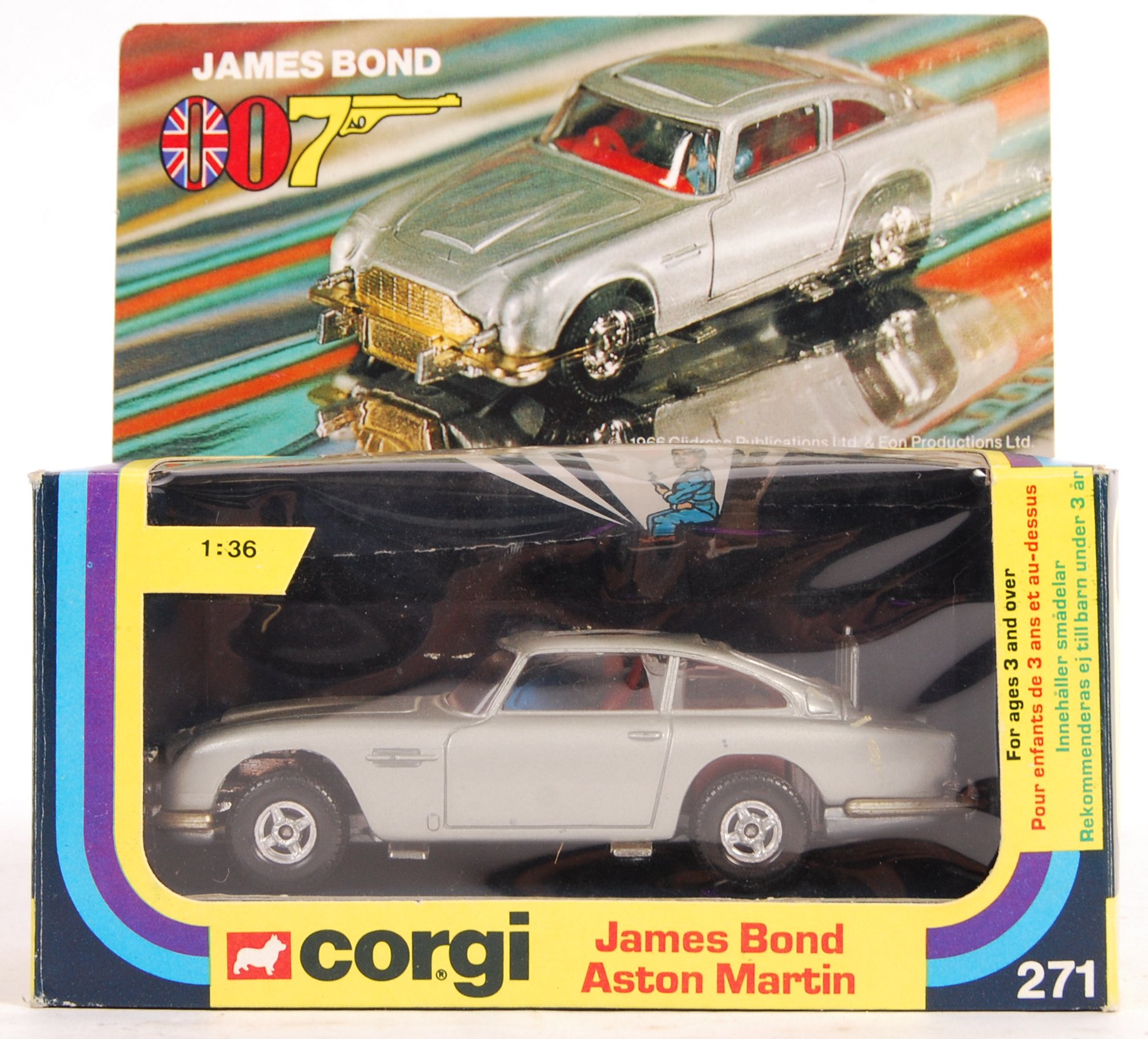 RARE VINTAGE CORGI JAMES BOND ASTON MARTIN DIECAST