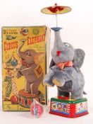 RARE VINTAGE ROSKO STEELE BATTERY OPERATED TINPLATE ELEPHANT