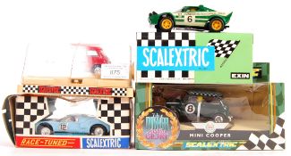 COLLECTION OF BOXED SCALEXTRIC SLOT CAR RACING MODELS