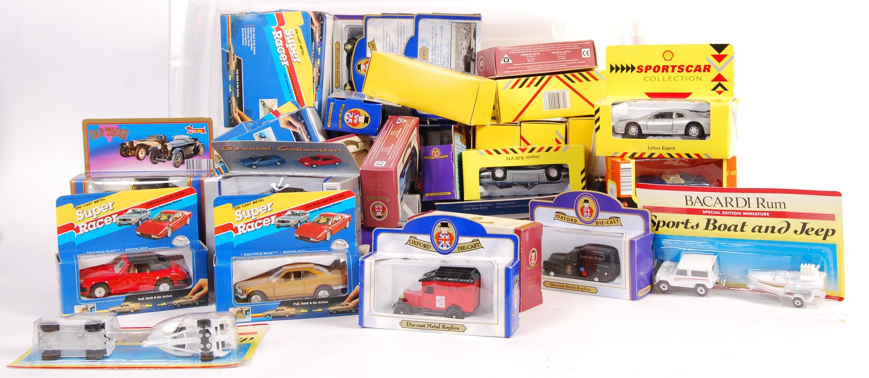 ASSORTED 50X BOXED SCALE DIECAST MODEL VEHICLES