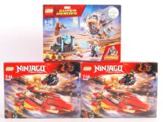 LEGO NINJAGO AND MARVEL SUPER HEROES SEALED SETS