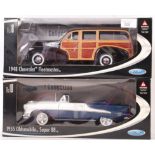 TWO 1/18 SCALE PRECISION DIECAST MODEL CARS BY WELLY
