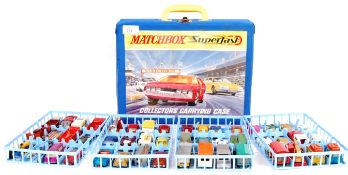 VINTAGE MATCHBOX SUPERFAST LESNEY CARRY CASE & DIECAST