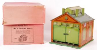 RARE VINTAGE HORNBY SERIES 0 GAUGE ' NO.1 ENGINE SHED '