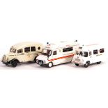 COLLECTION OF WHITE METAL DIECAST MODEL AMBULANCES