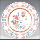 An 18th Century Chinese famille rose porcelain pla