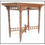 A late 19th Century Victorian card table, fold ove