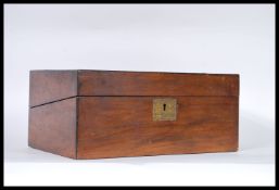 A 19th Century Victorian walnut veneer writing slo