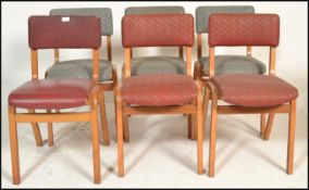 A set of 6 mid 20th century bentwood upholstered w