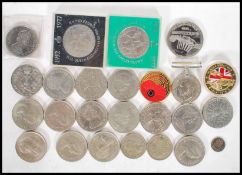 A collection of coinage to include a quantity crow