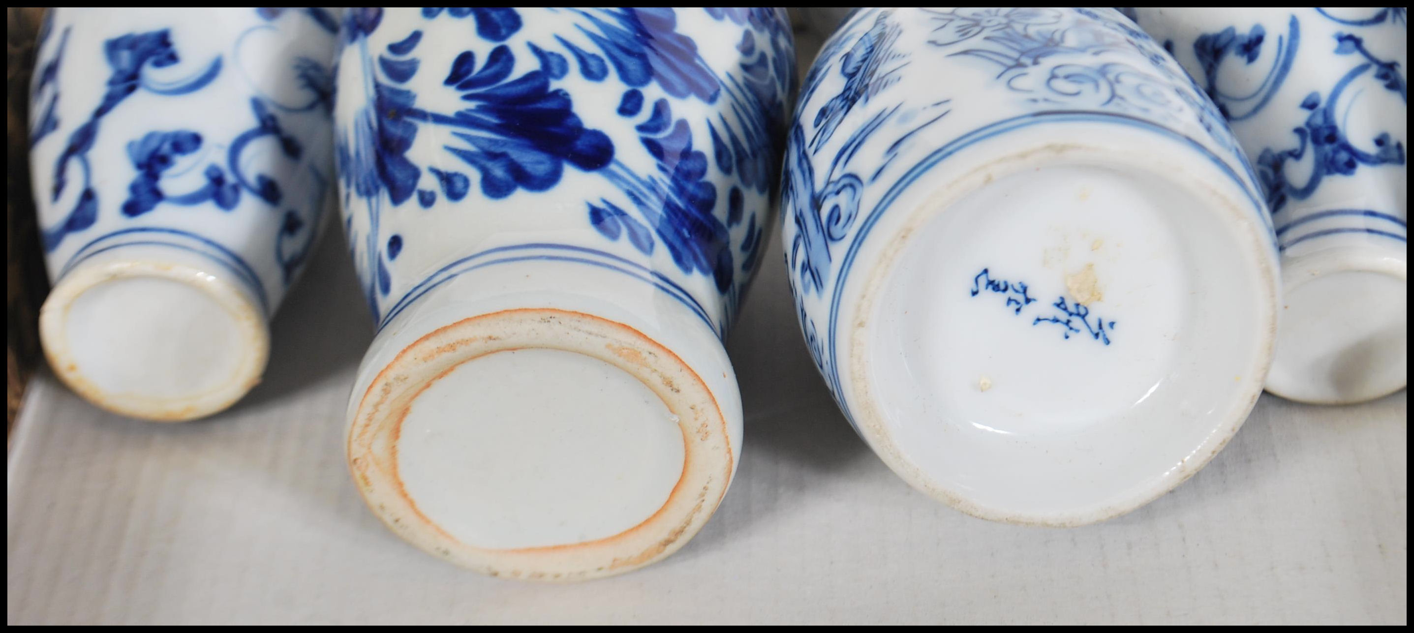 A group of 20th Century blue and white miniature o - Image 16 of 17