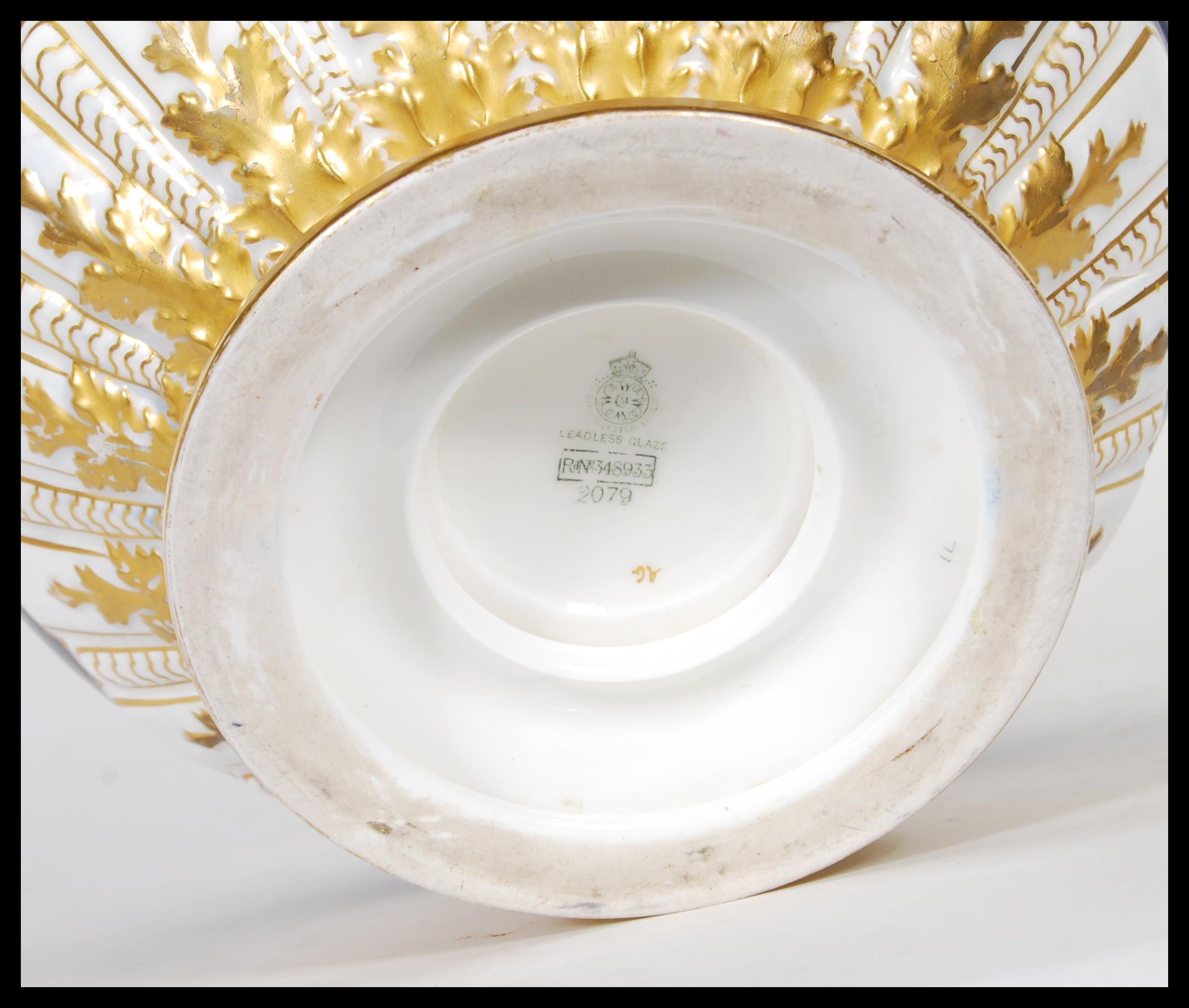 A late 19th Century Royal Worcester soup tureen of - Image 6 of 6