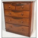 A Victorian 19th century mahogany chest of drawers