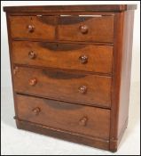 A Victorian 19th century mahogany chest of drawers