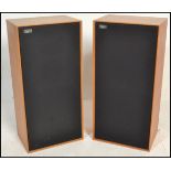 A pair of vintage / retro 20th Century teak cased Celestion Ditton 44 speakers, applied makers badge