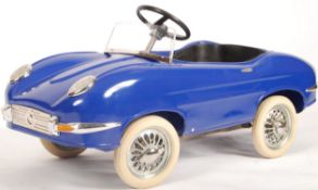 RARE 1960'S SANKO MADE E-TYPE JAGUAR CHILD'S PEDAL CAR IN BLUE