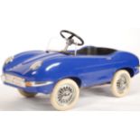 RARE 1960'S SANKO MADE E-TYPE JAGUAR CHILD'S PEDAL CAR IN BLUE