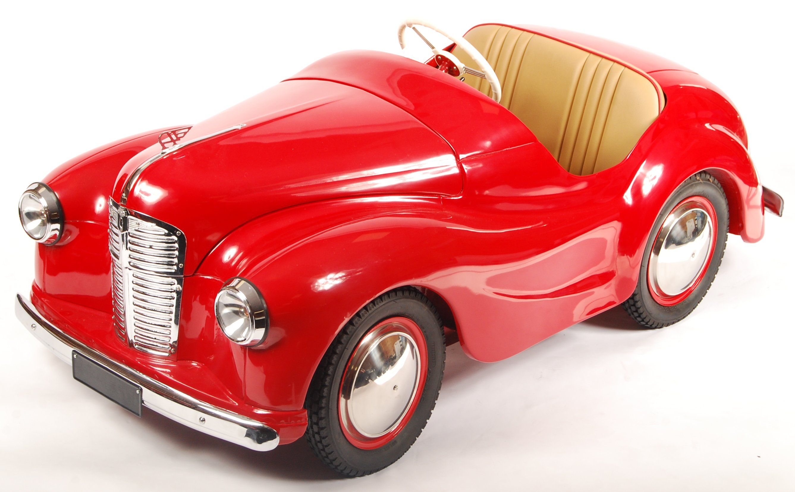 CHARMING RARE 1940'S AUSTIN J40 PEDAL CAR IN RED - Image 2 of 8