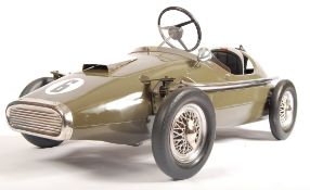 RARE VINTAGE 1960'S TRIANG VANWALL PEDAL RACING CAR IN BROWN