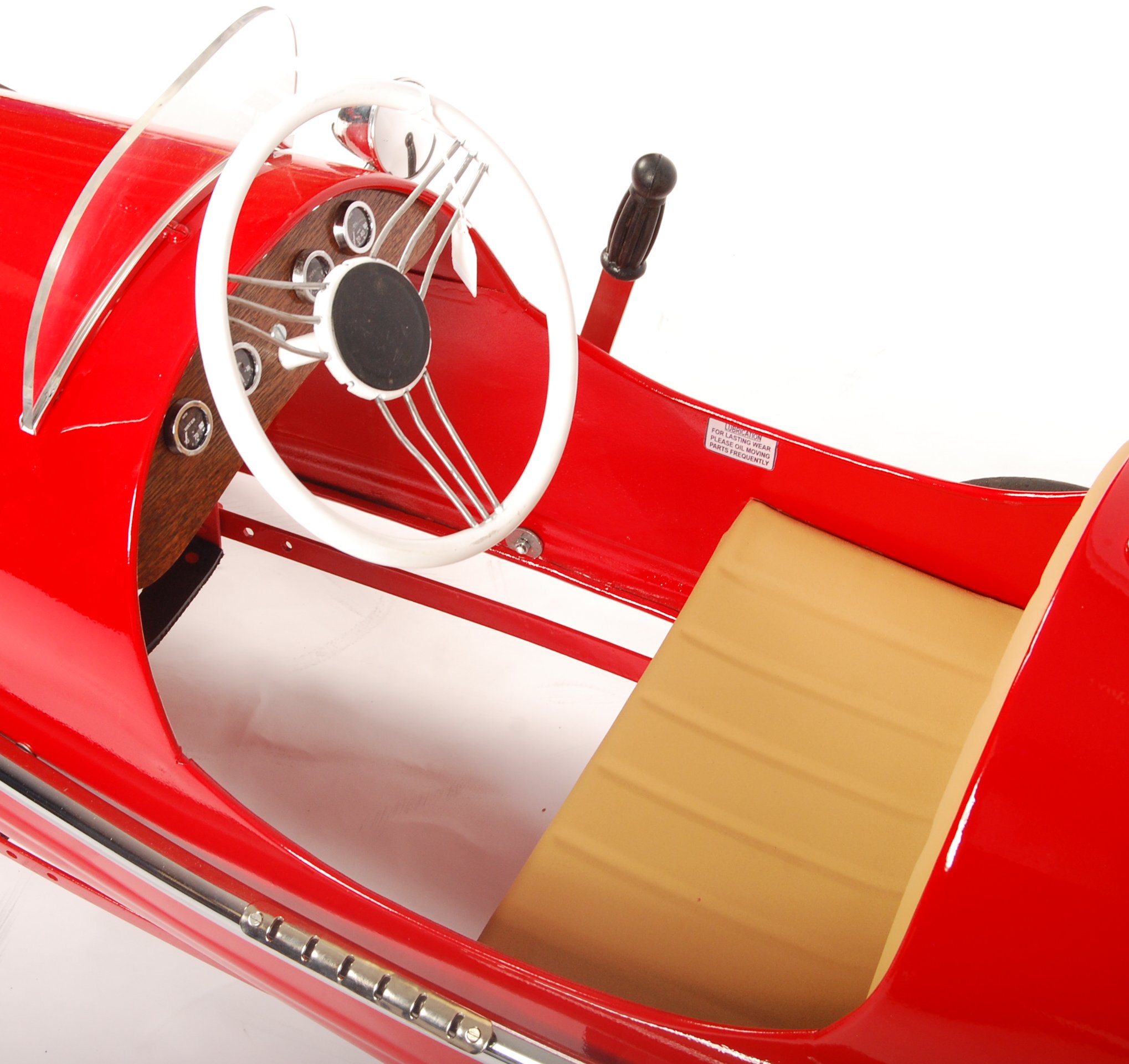 RARE VINTAGE 1960'S TRIANG RACER CHILD'S PEDAL CAR IN RED - Image 5 of 9