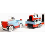 STUNNING UNIQUE TRI-ANG PEDAL CAR & TRAILER COMBINATION SET