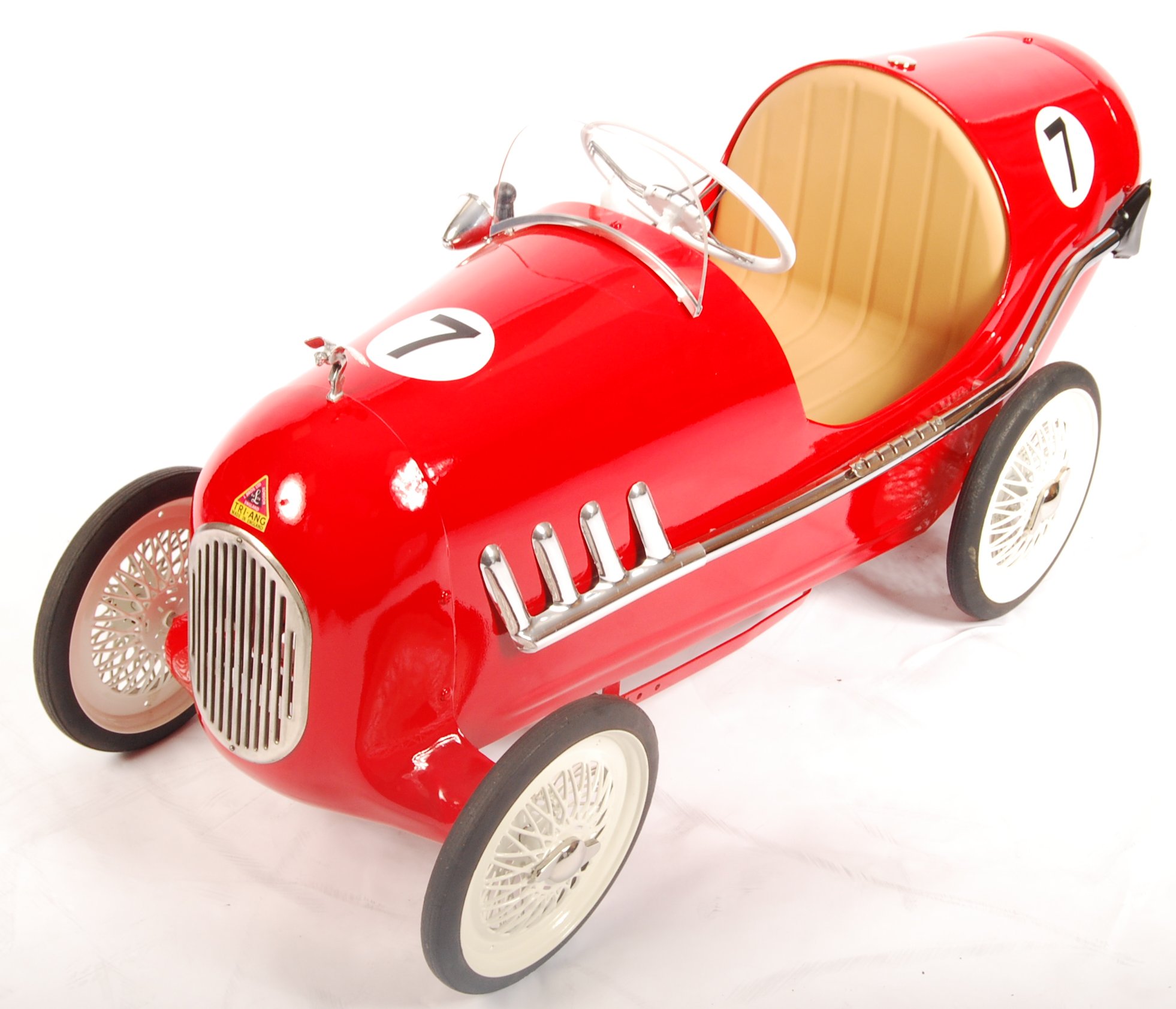 RARE VINTAGE 1960'S TRIANG RACER CHILD'S PEDAL CAR IN RED - Image 2 of 9