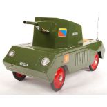 RARE VINTAGE 1960'S TRIANG MILITARY TANK / ARMOURED CAR PEDAL CAR