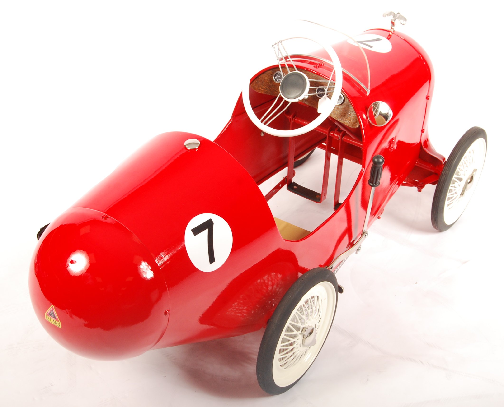 RARE VINTAGE 1960'S TRIANG RACER CHILD'S PEDAL CAR IN RED - Image 7 of 9