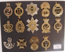 COLLECTION OF ANTIQUE GLENGARRY MILITARY UNIFORM CAP BADGES