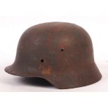 RARE WWII DOUBLE DECAL NORMANDY GERMAN M35 UNIFORM HELMET