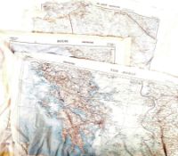 COLLECTION OF ORIGINAL VINTAGE WWII ESCAPE & EVADE SILK MAPS