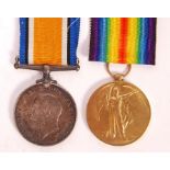 WWI FIRST WORLD WAR MEDAL PAIR AWARDED TO A PRIVATE IN THE RAMC